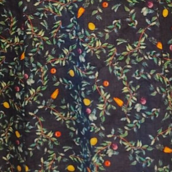 Hill House Tuckernuck Small Long Linen Dress, Vegetables, Navy Blue Carrots - Picture 5 of 5